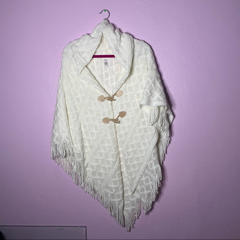 Womens white shawl cardigan